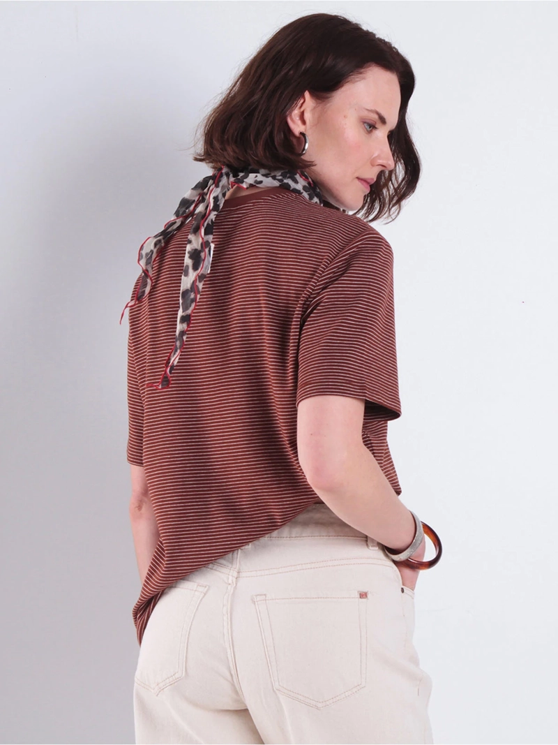 POLERA MUJER WADOS ALGODÓN ESCOTE REDONDO MANGA CORTA - 2