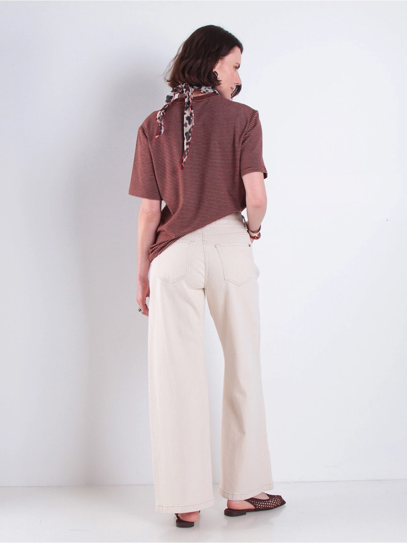 POLERA MUJER WADOS ALGODÓN ESCOTE REDONDO MANGA CORTA - 3