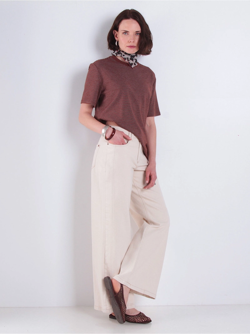 POLERA MUJER WADOS ALGODÓN ESCOTE REDONDO MANGA CORTA - 5