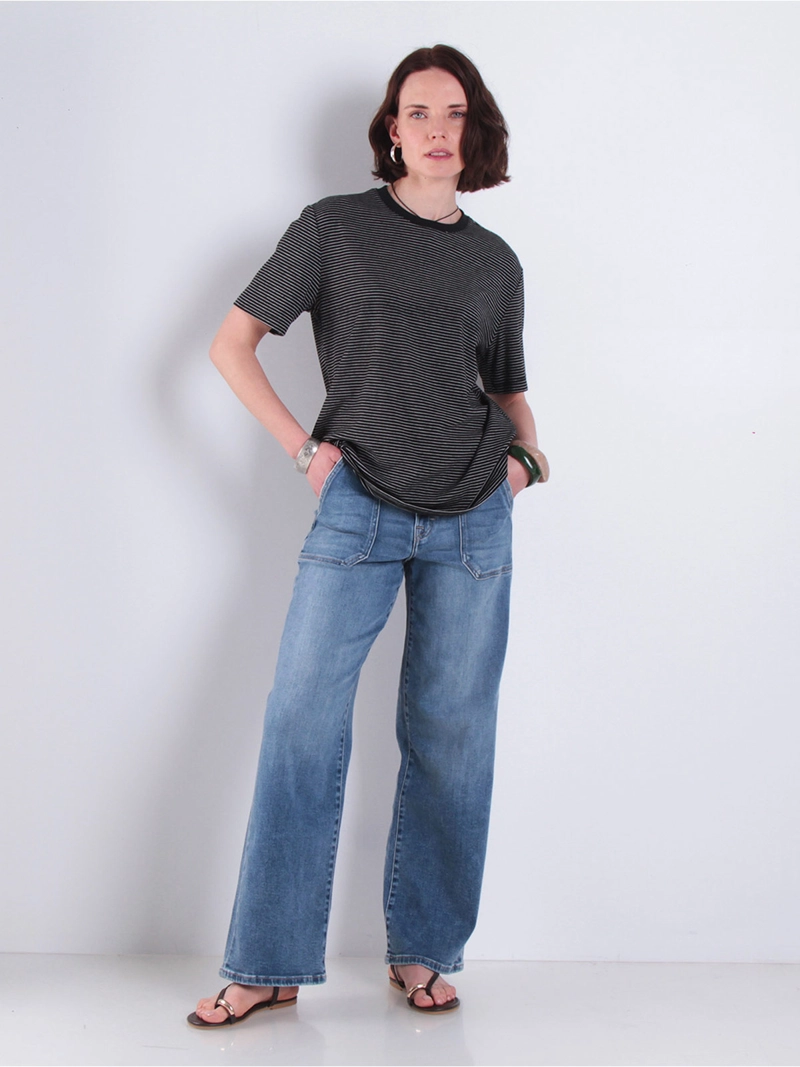 POLERA MUJER WADOS ALGODÓN ESCOTE REDONDO MANGA CORTA - 5