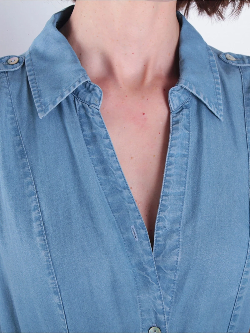 VESTIDO MUJER WADOS SIN MANGAS LAZO EN CINTURA - 4