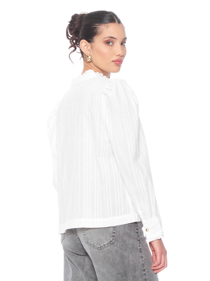 BLUSA MUJER WADOS ALGODÓN MANGA LARGA ABOTONADA - 2