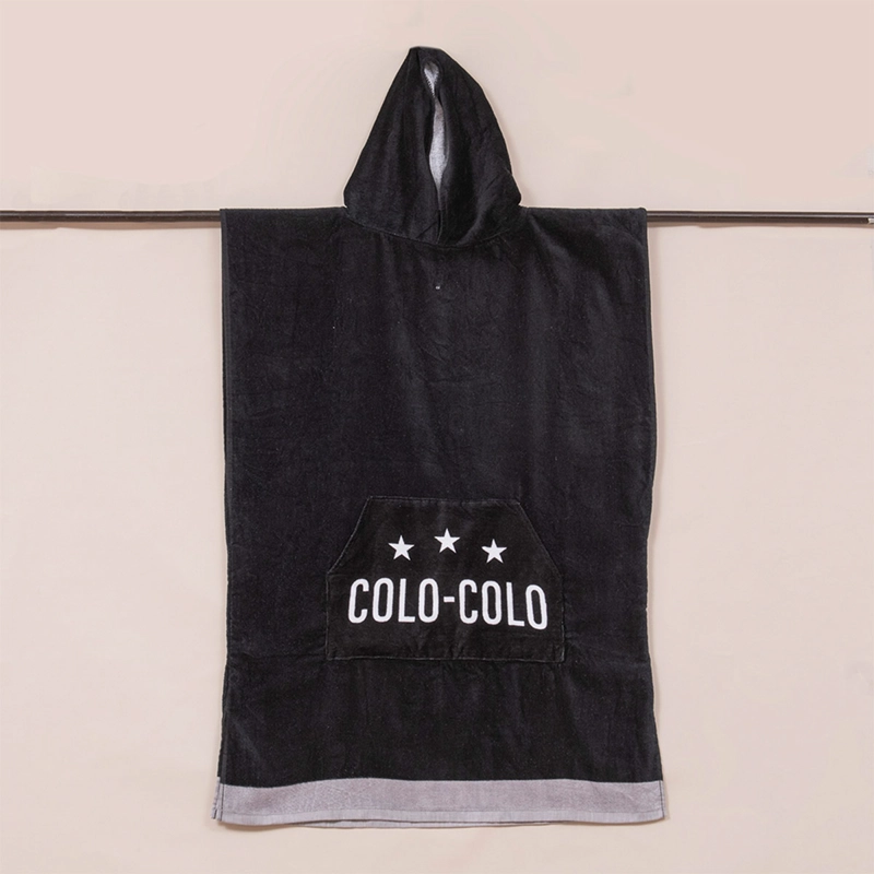 PONCHO TOALLA COLO-COLO 100X140 CM NEGRO - 1
