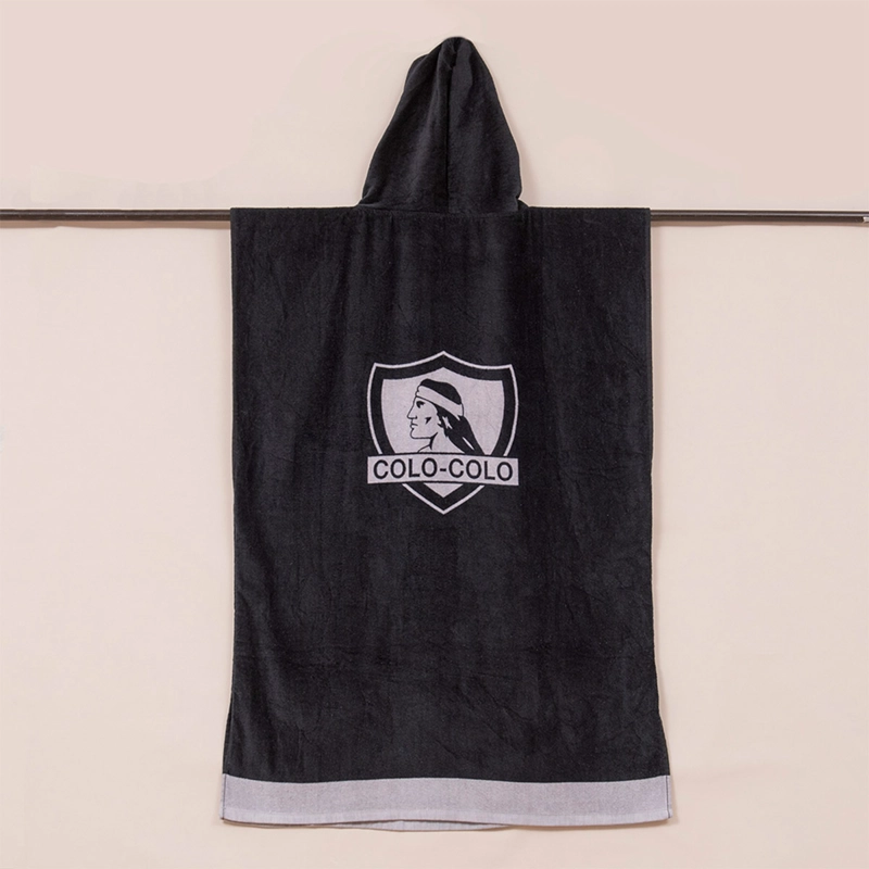 PONCHO TOALLA COLO-COLO 100X140 CM NEGRO - 2