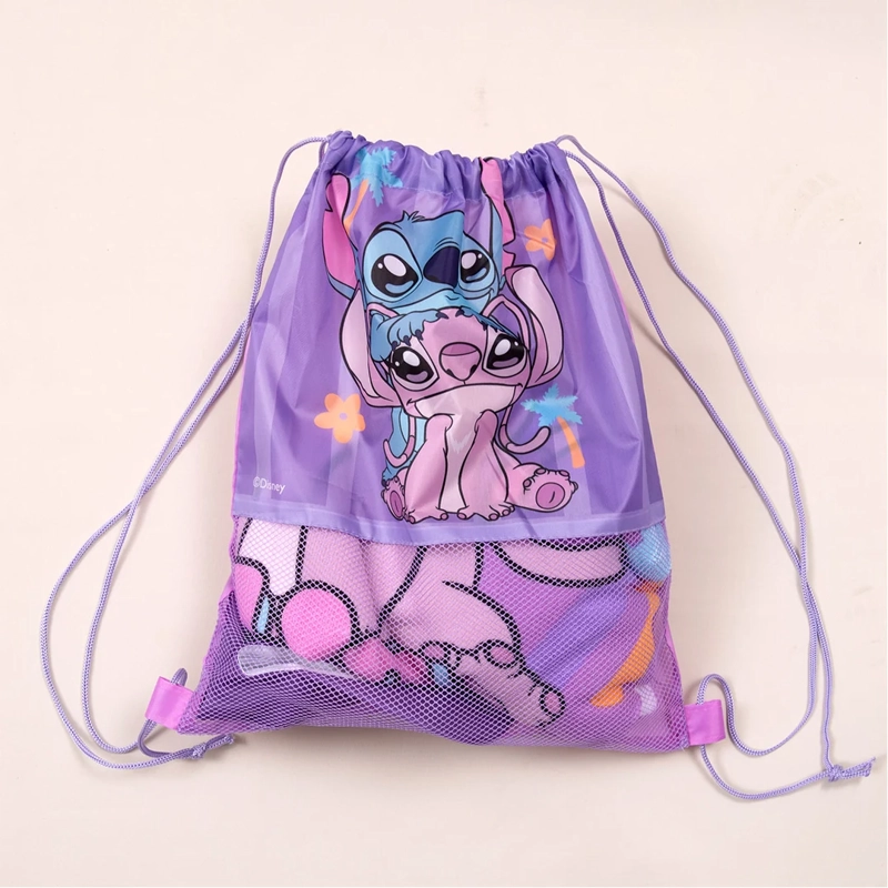 TOALLA DE PLAYA DISNEY STITCH & ANGEL + JOCKEY + BOLSO MORADO - 4