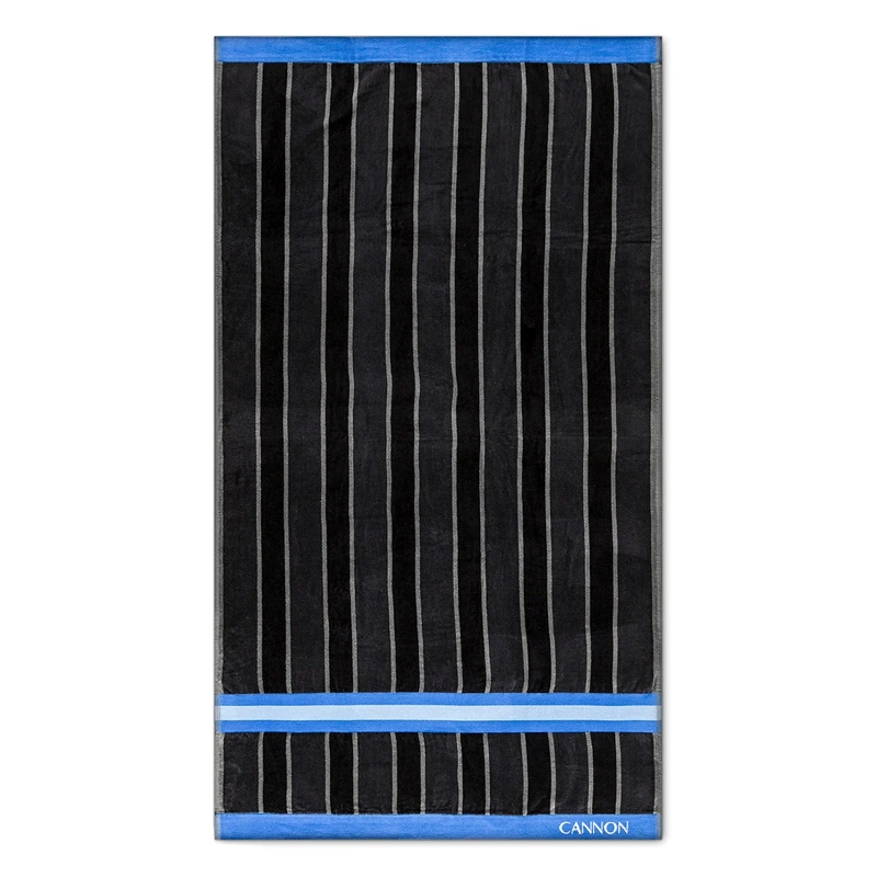 TOALLA DE PLAYA CANNON ROMO 100% ALGODÓN JACQUARD 80X160 CM NEGRO - 1