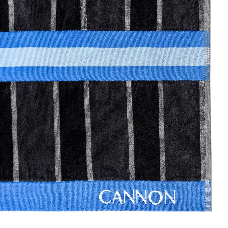 TOALLA DE PLAYA CANNON ROMO 100% ALGODÓN JACQUARD 80X160 CM NEGRO - 2
