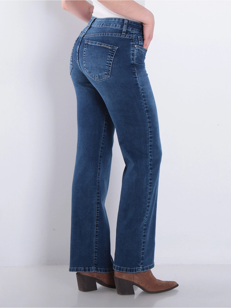 JEANS MUJER WADOS ALGODÓN RECTO TIRO ALTO BÁSICO - 4