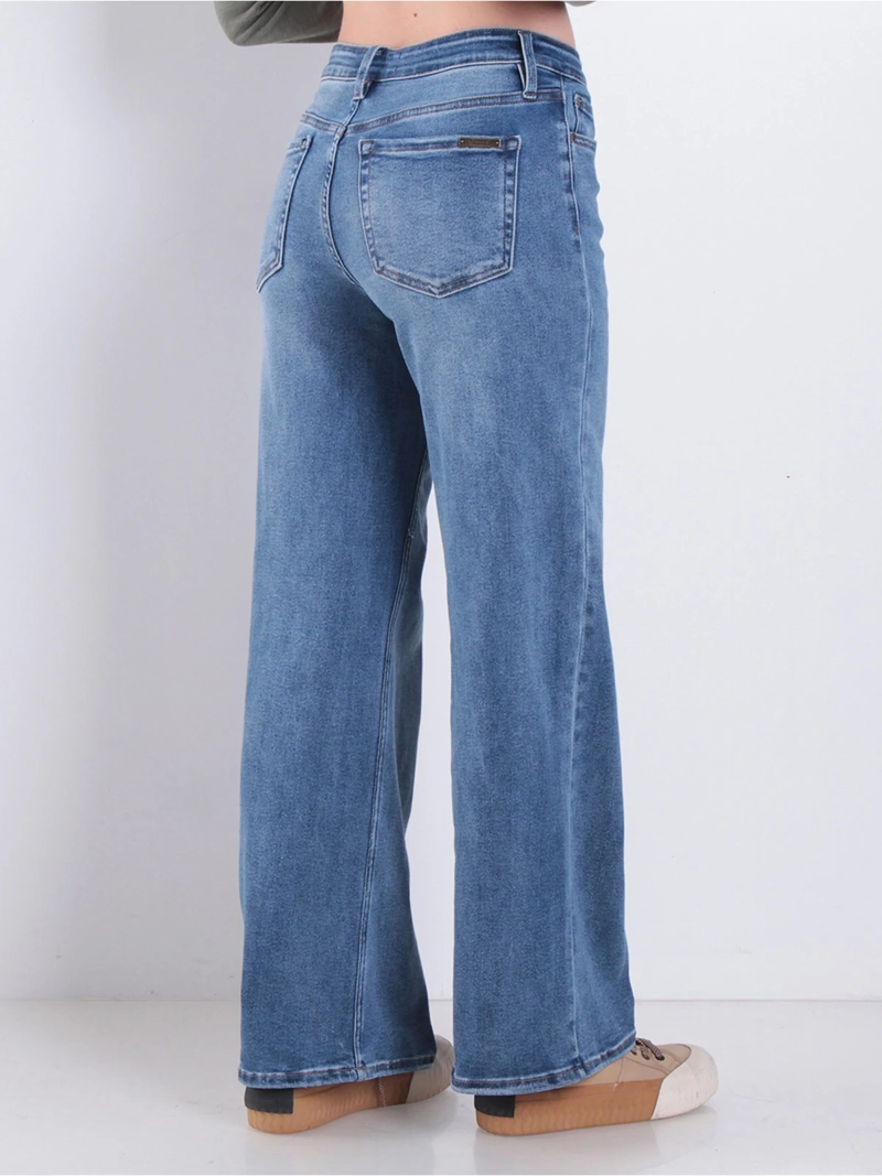 JEANS MUJER WADOS ALGODÓN WIDE LEG TIRO ALTO - 4
