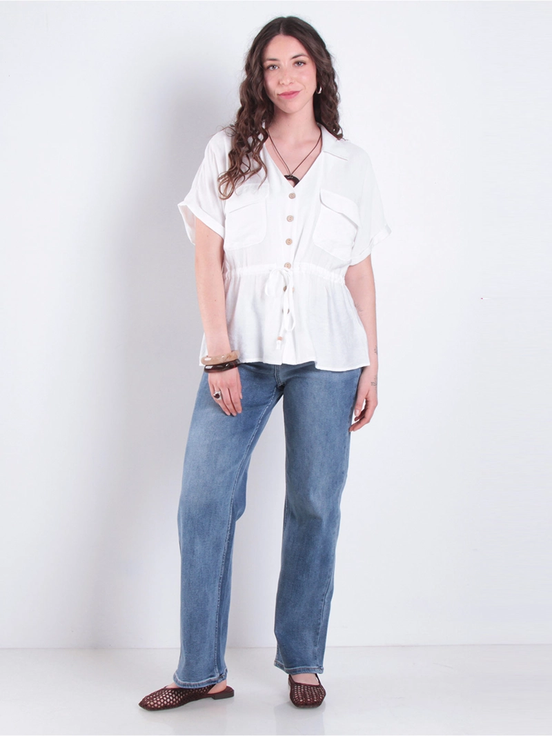 JEANS MUJER WADOS ALGODÓN WIDE LEG TIRO MEDIO