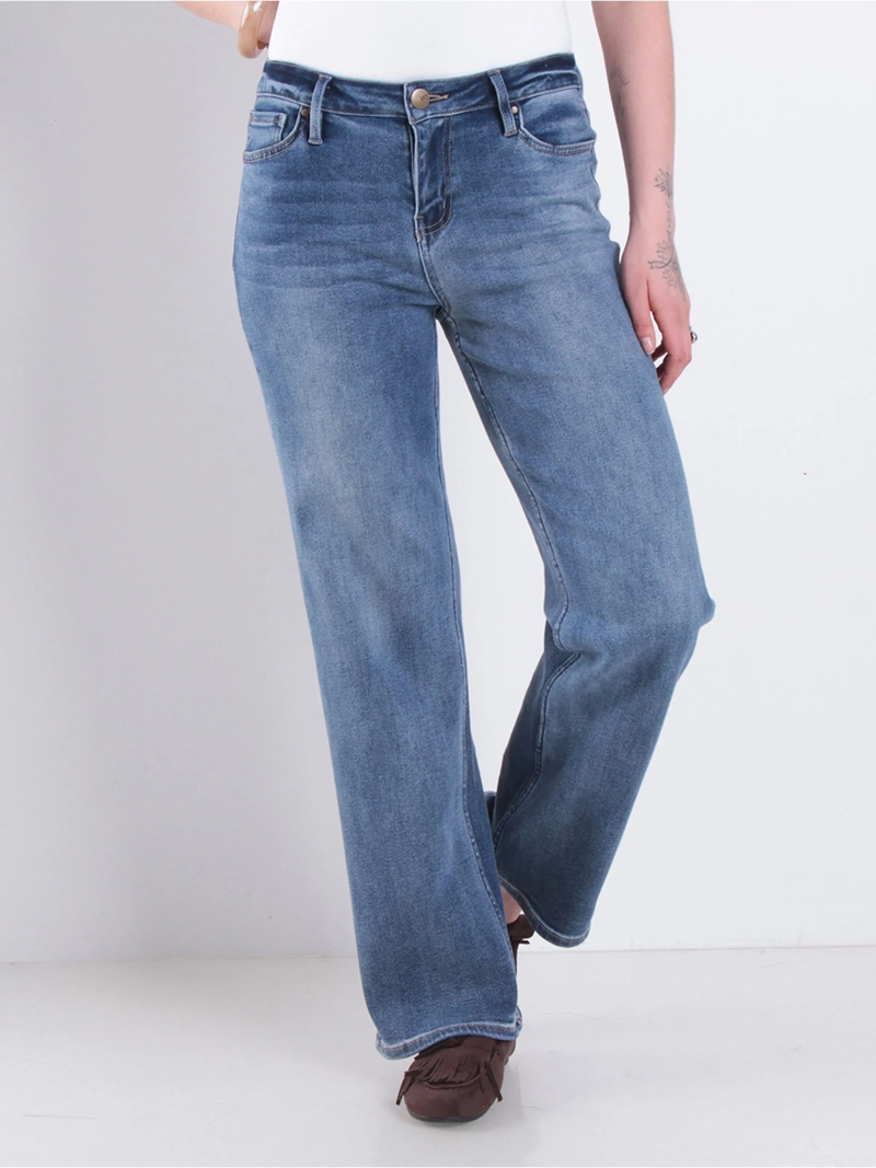 JEANS MUJER WADOS ALGODÓN WIDE LEG TIRO MEDIO - 2