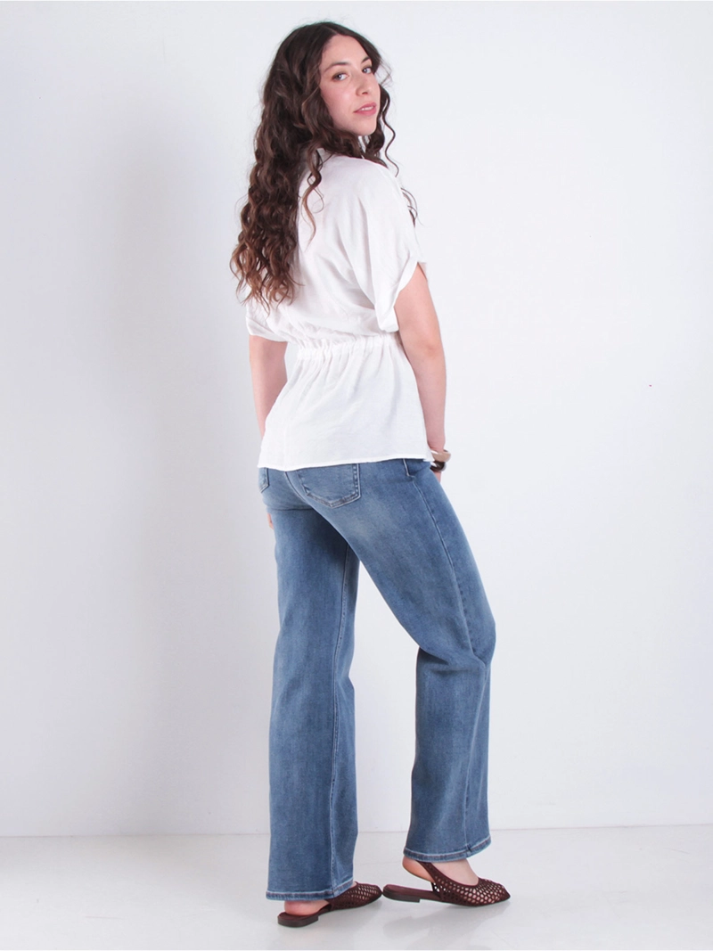 JEANS MUJER WADOS ALGODÓN WIDE LEG TIRO MEDIO - 3