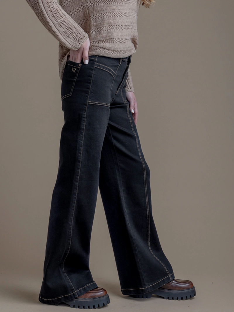 JEANS MUJER EFESIS ALGODÓN PALAZZO CONTRATONO - 3