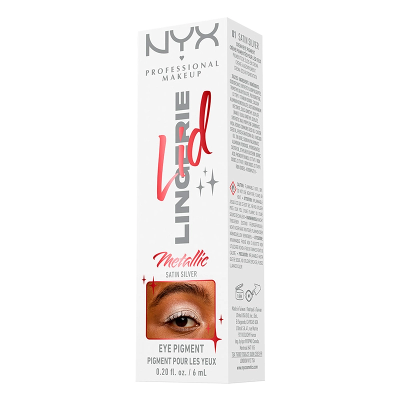 SOMBRA DE OJOS NYX LID LINGERIE SATIN SILVER 6ML - 2
