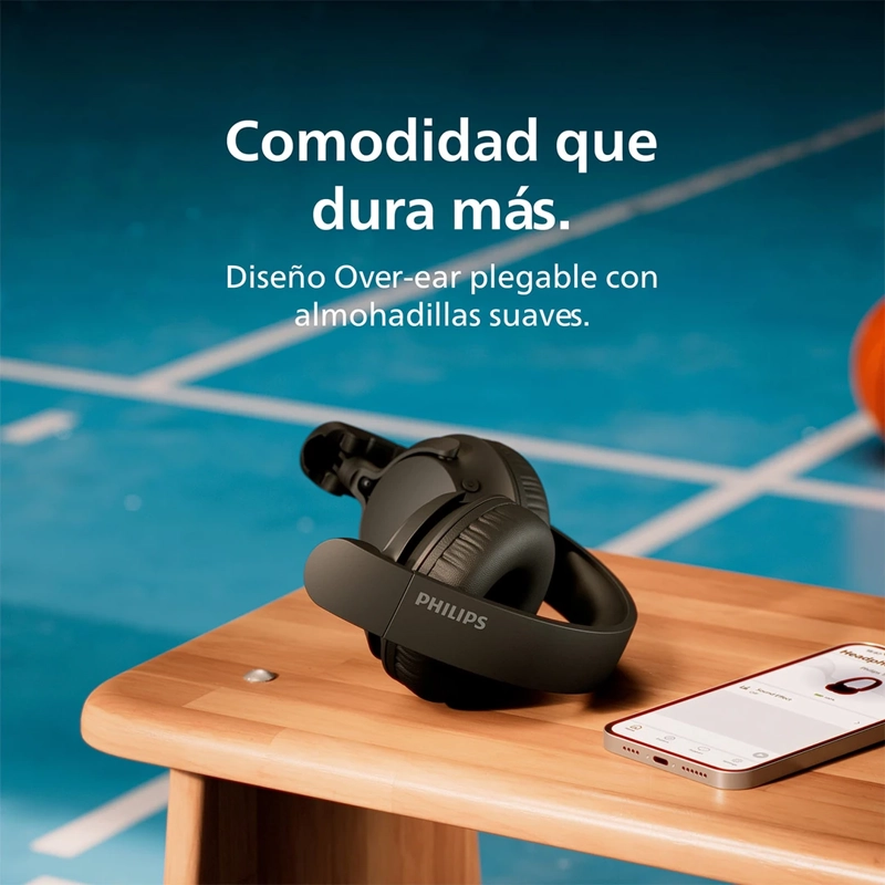 AUDÍFONOS PHILIPS ON EAR TAH4500BK BLUETOOTH - 7