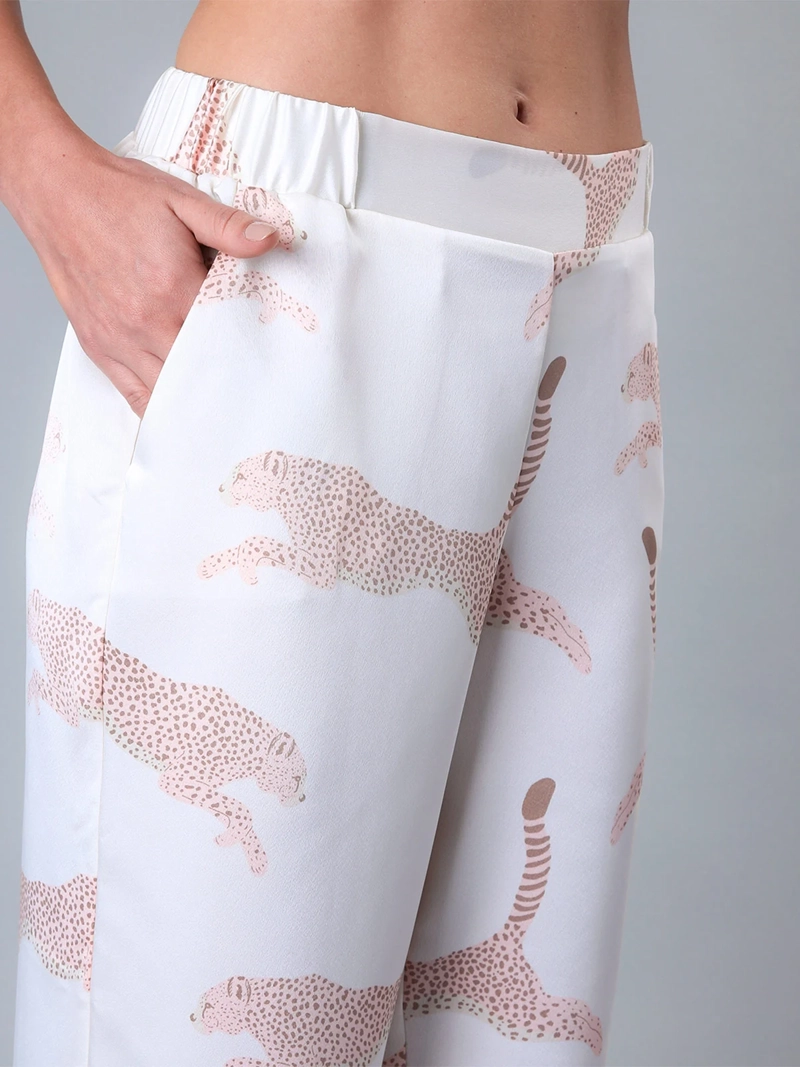 PIJAMA MUJER FLORES TOP PABILO + PANTALÓN SATÍN - 4