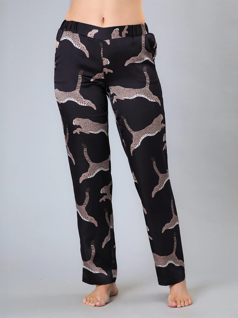 PIJAMA MUJER FLORES TOP PABILO + PANTALÓN SATÍN - 4