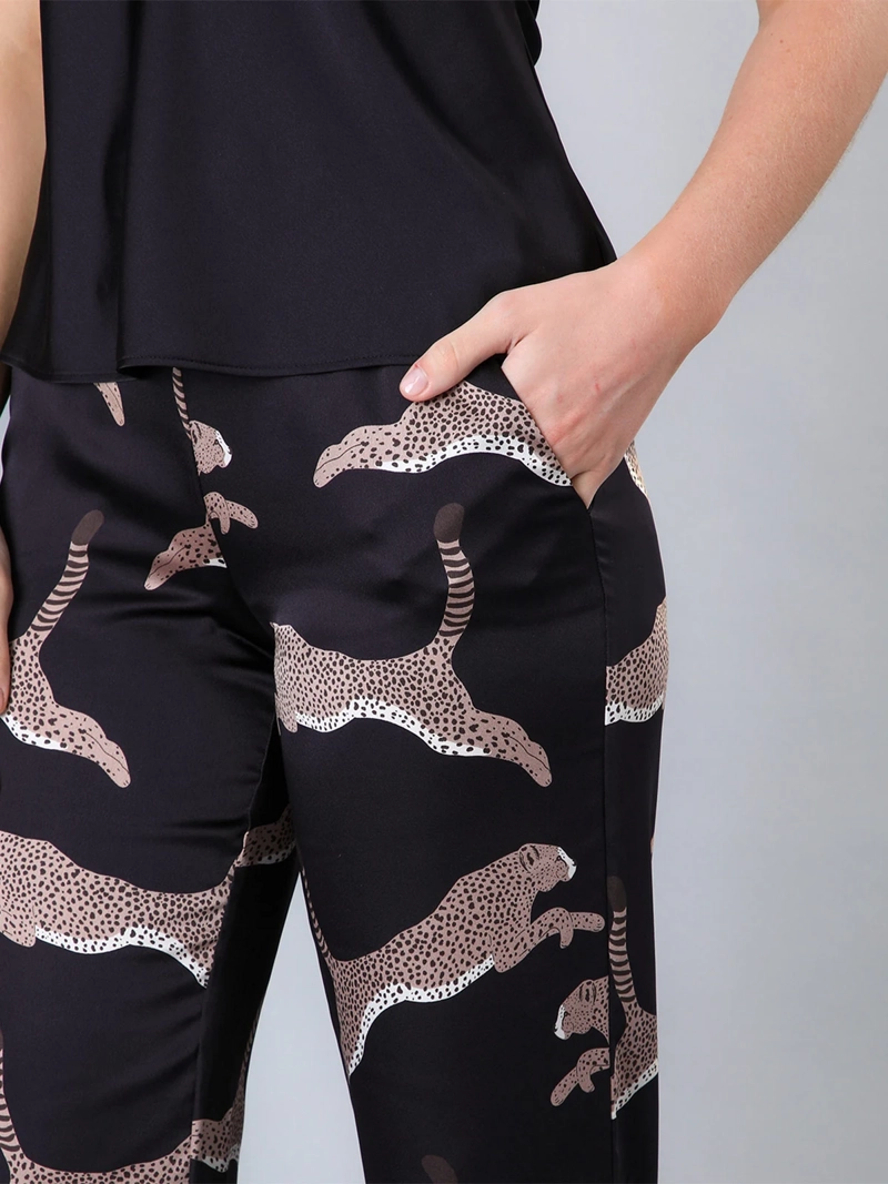 PIJAMA MUJER FLORES TOP PABILO + PANTALÓN SATÍN - 6