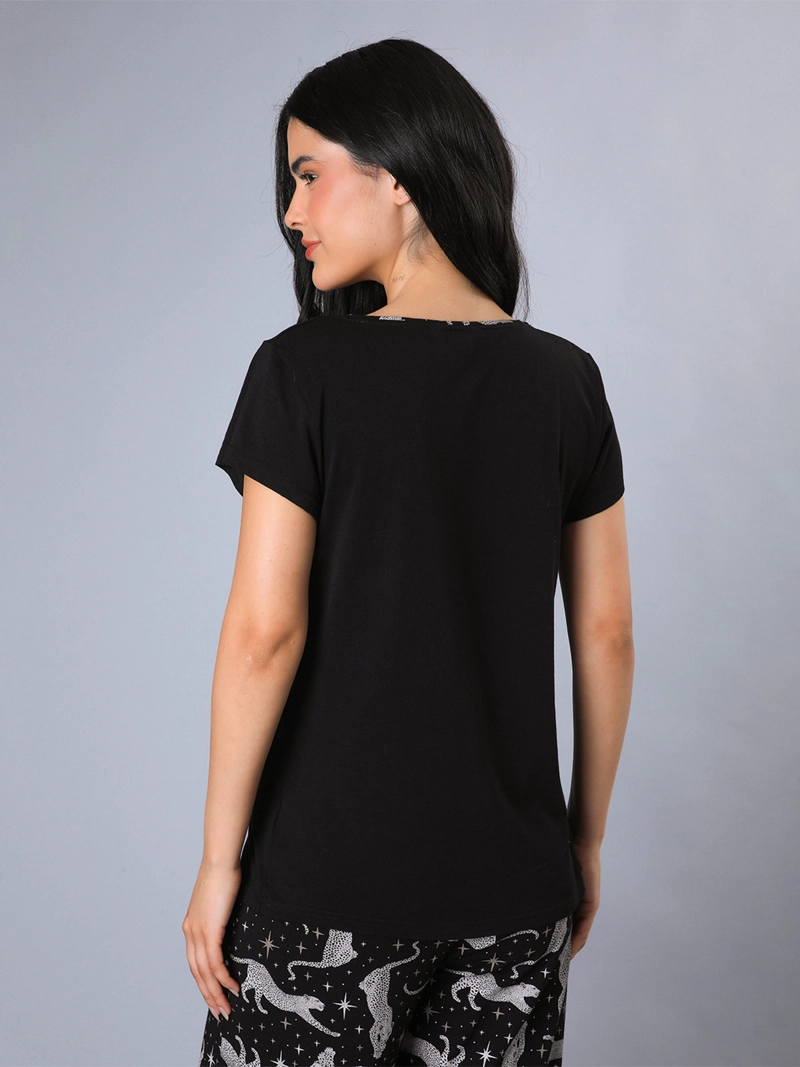 PIJAMA MUJER FLORES ALGODÓN TOP + PANTALÓN - 3