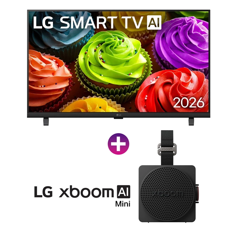 SMART TV LG FULL HD 43” AI LB65 2026 + PARLANTE XBOOM MINI - 2
