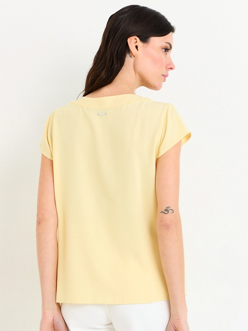 BLUSA MUJER ASH ESCOTE EN V MANGA CORTA - 2