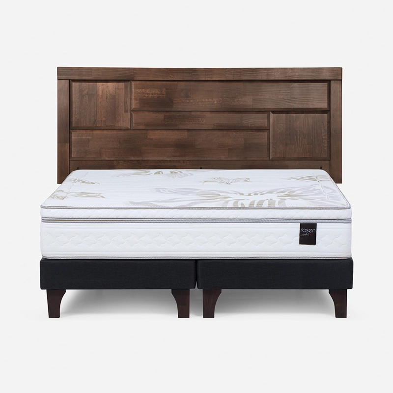 CAMA EUROPEA ROSEN ART 4 KING + RESPALDO DOLCE
