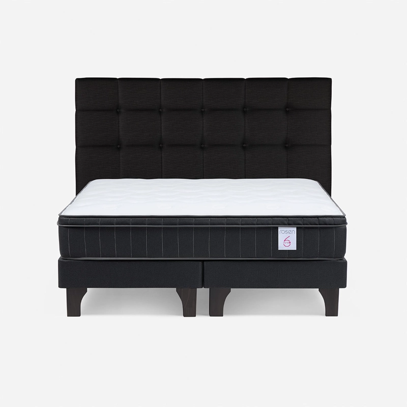 CAMA EUROPEA ROSEN NEW STYLE 6 PLUS KING + RESPALDO ISSEY