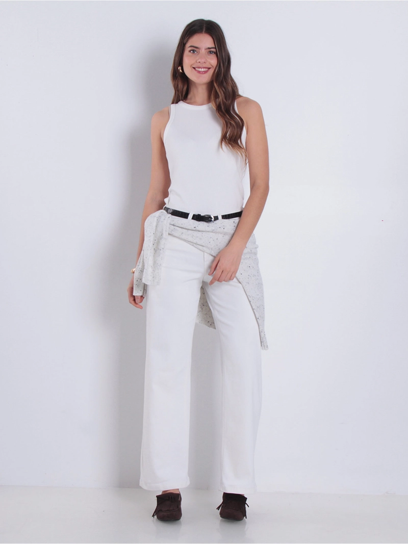 JEANS MUJER WADOS ALGODÓN WIDE LEG TIRO ALTO