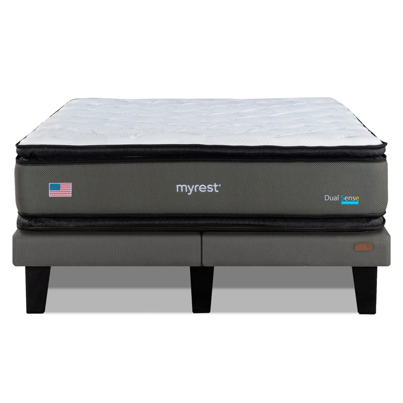 CAMA EUROPEA MYREST DUAL SENSE 2 PLAZAS + RESPLADO TIGN BEIGE - 3