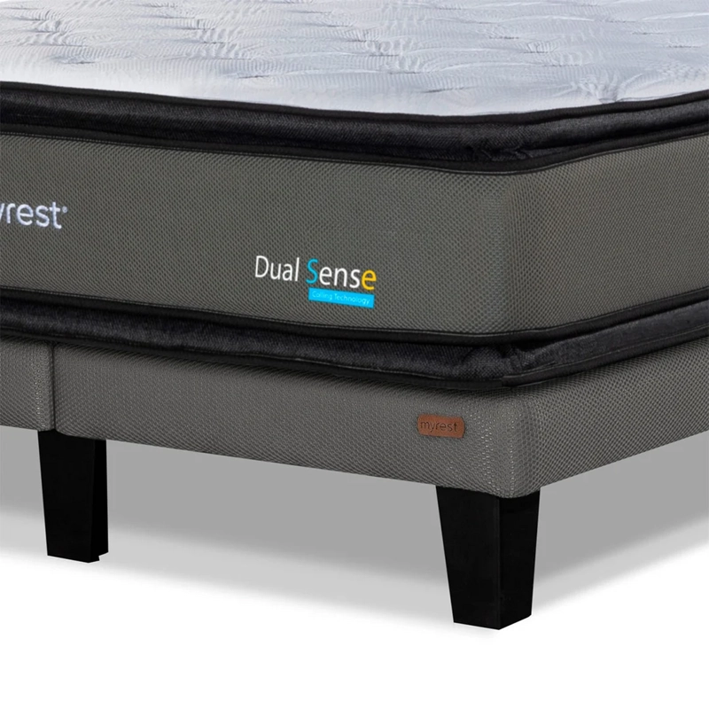 CAMA EUROPEA MYREST DUAL SENSE 2 PLAZAS + RESPLADO TIGN BEIGE - 4