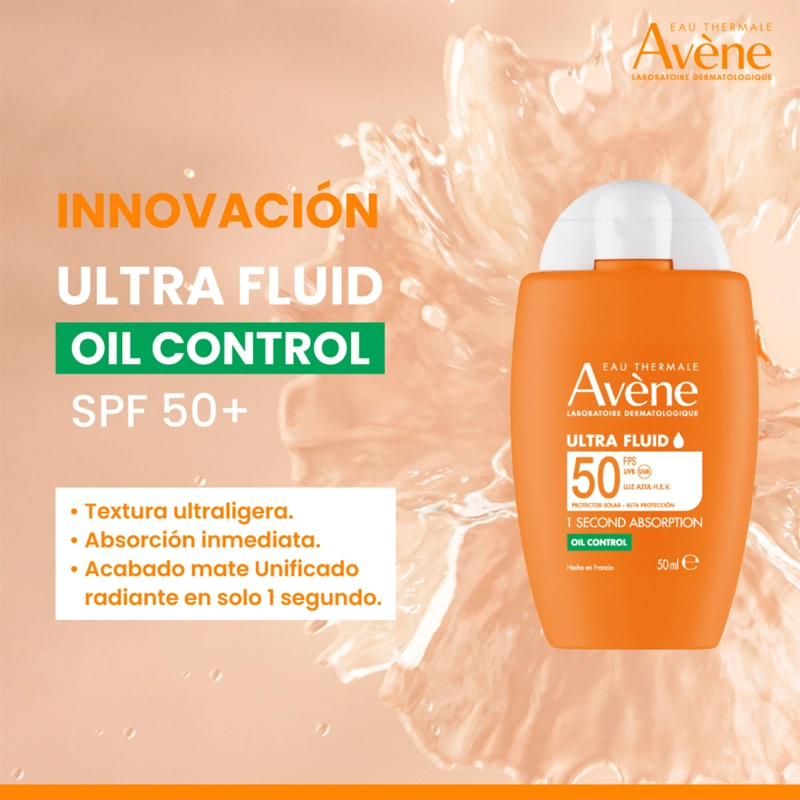 PROTECTOR SOLAR AVENE ULTRA FLUID OIL CONTROL SPF50 50ML - 4