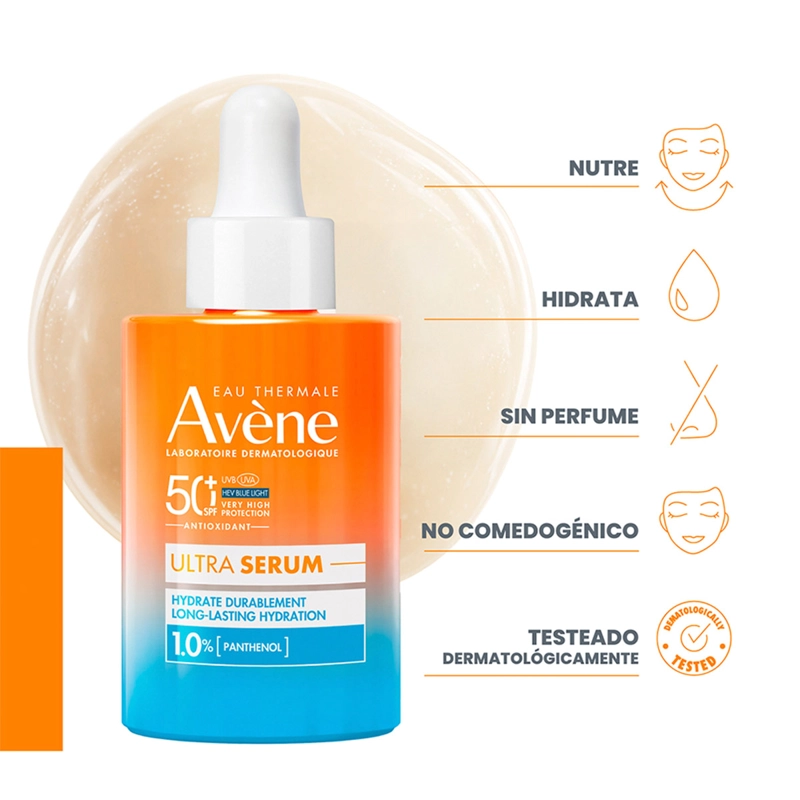 ULTRA SERUM AVENE HIDRATACION DURADERA SPF50+ 30ML - 8