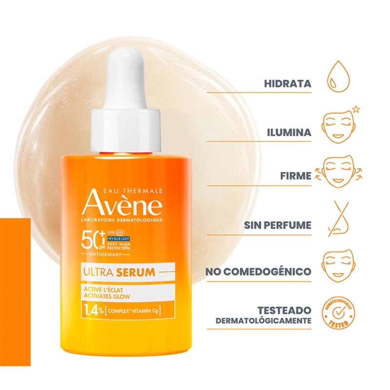 ULTRA SERUM AVENE ILUMINADOR SPF50+ 30ML - 8