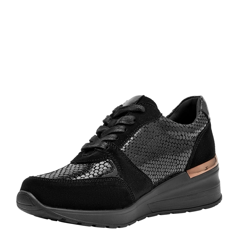 ZAPATILLAS BRUNO ROSSI URBANAS NEGRO BRM0250 CUERO - 4