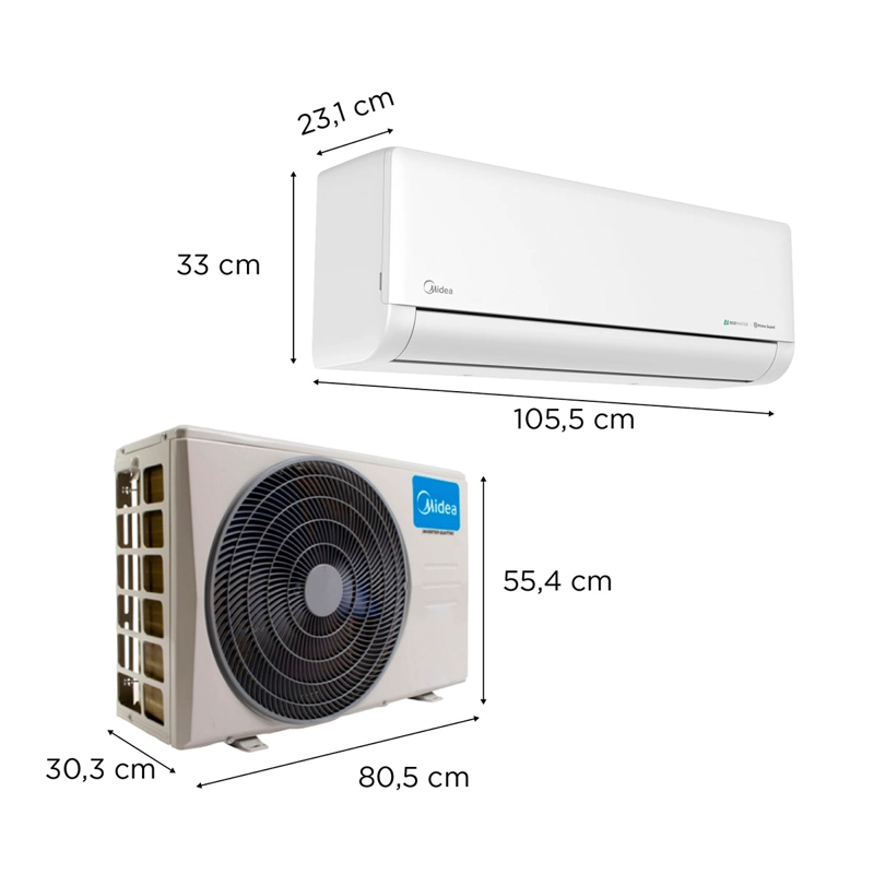 AIRE ACONDICIONADO SPLIT MIDEA INVERTER ECOMASTER 24000 BTU - 4