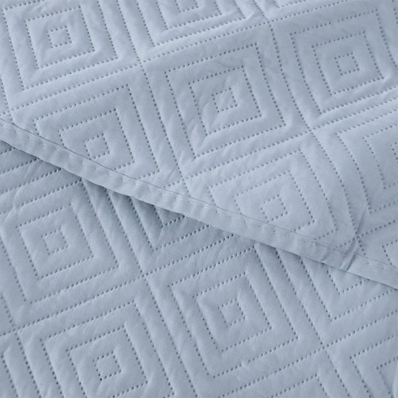 QUILT MASHINI CORDOBA LISO 2 PLAZAS CELESTE - 3