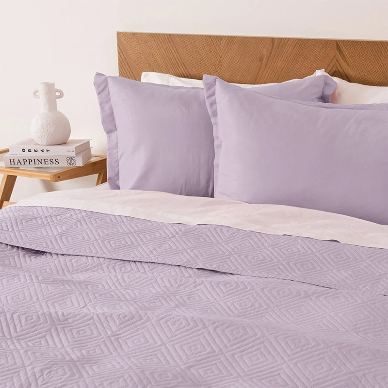 QUILT MASHINI CORDOBA LISO 2 PLAZAS LILA - 2