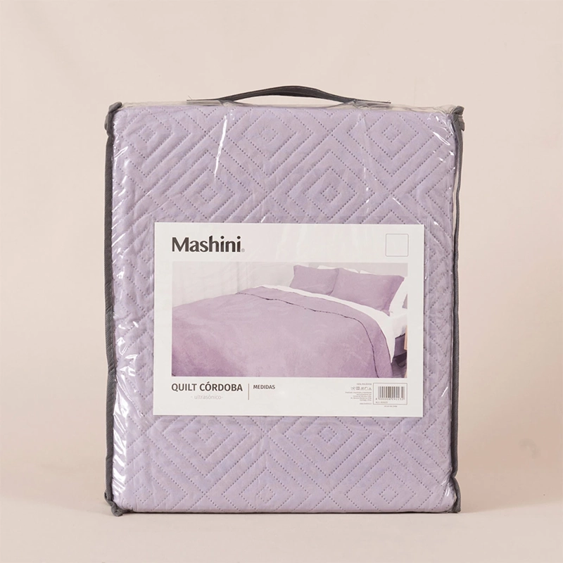 QUILT MASHINI CORDOBA LISO 2 PLAZAS LILA - 4
