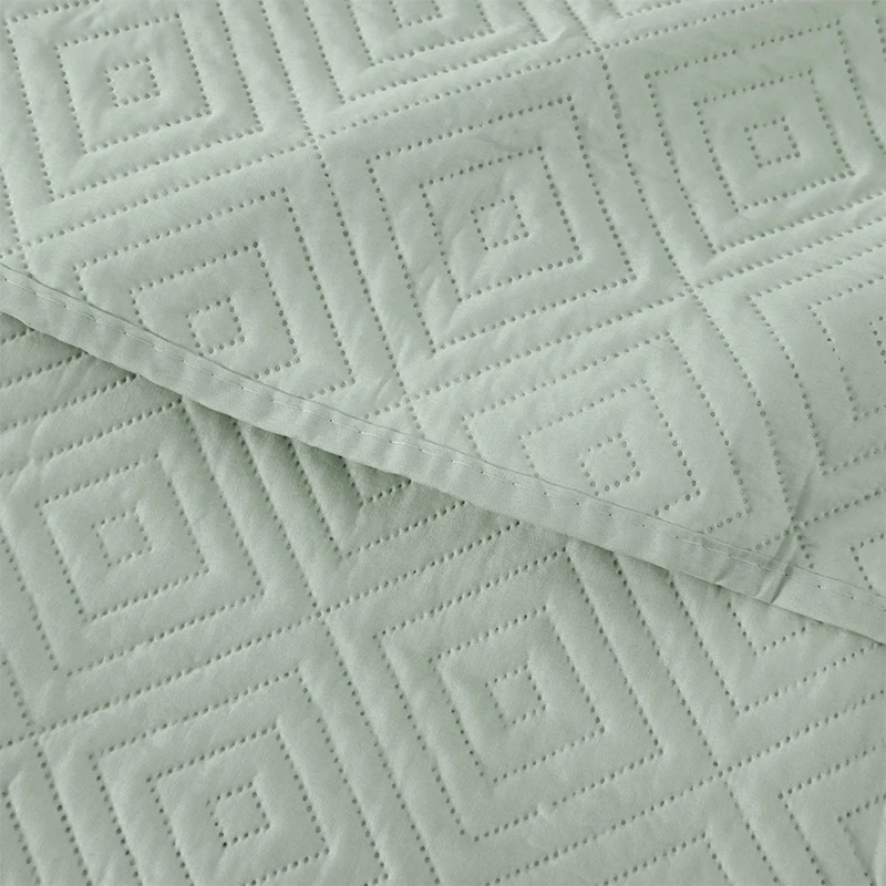 QUILT MASHINI CORDOBA LISO 2 PLAZAS VERDE - 3