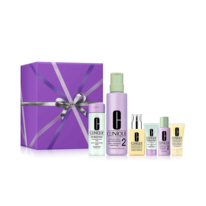 SET TRATAMIENTO CLINIQUE 3 PASOS PIEL MIXTA-SECA 200ML+487ML+125ML+30ML+60ML+30ML