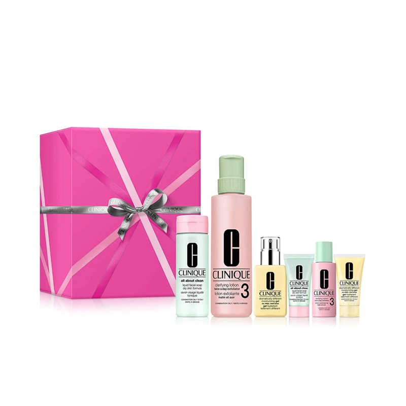 SET TRATAMIENTO CLINIQUE 3 PASOS PIEL MIXTA-GRASA 200ML+487ML+125ML+30ML+60ML+30ML