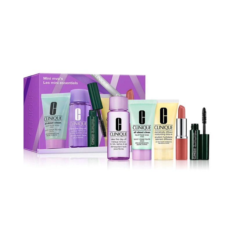SET TRATAMIENTO CLINIQUE MINIS ICONS 30ML+30ML+50ML+3,5ML+3.8GR