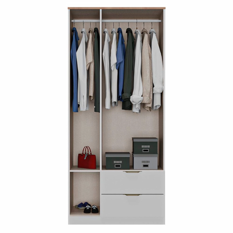 CLOSET ROCA MILÁN 3 PUERTAS 2 CAJONES BLANCO - 5