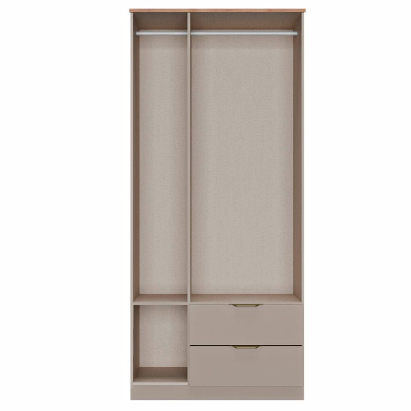CLOSET ROCA MILÁN 3 PUERTAS 2 CAJONES CAFÉ - 4