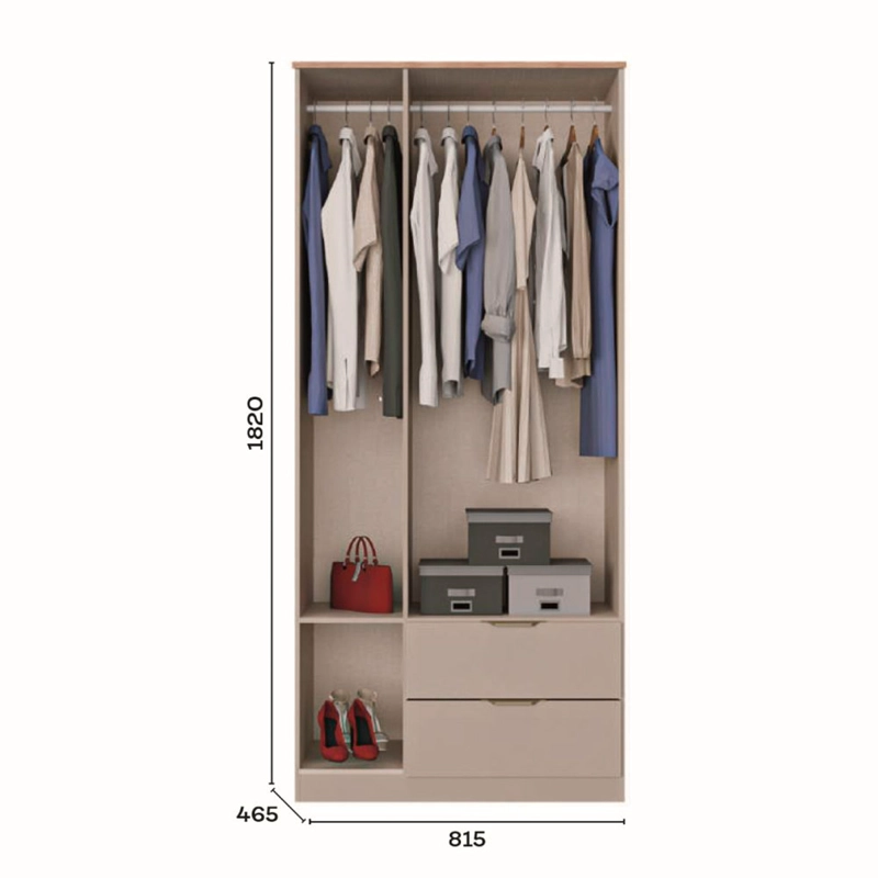 CLOSET ROCA MILÁN 3 PUERTAS 2 CAJONES CAFÉ - 8