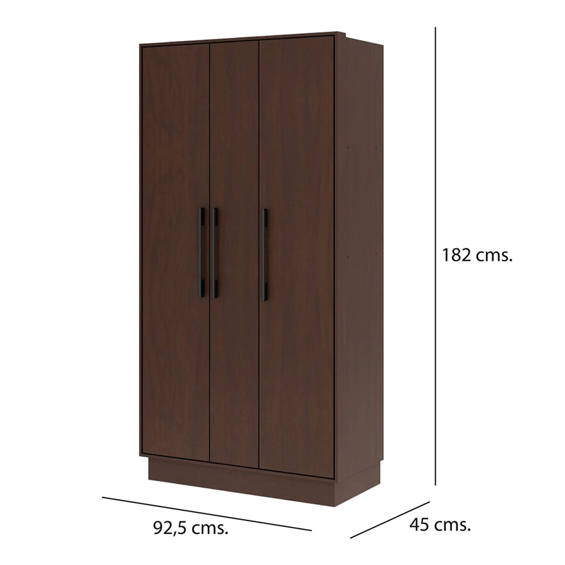 CLOSET ROCA ESPERANZA 3 PUERTAS CAFÉ - 4