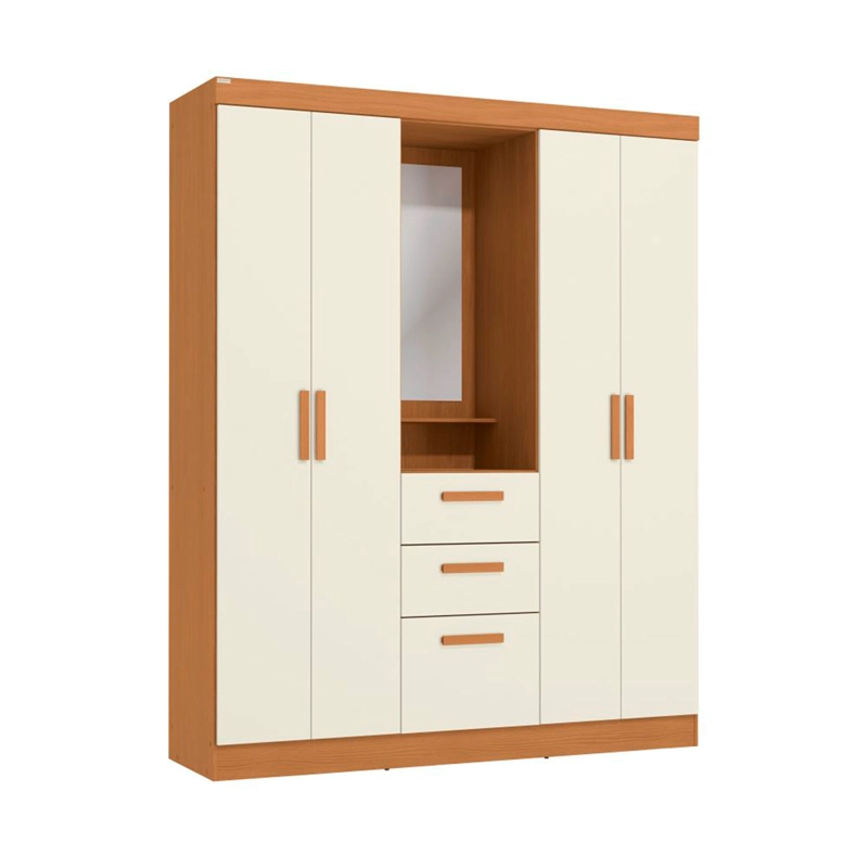 CLOSET ROCA GOIAS 5 PUERTAS 3 CAJONES BLANCO - 2