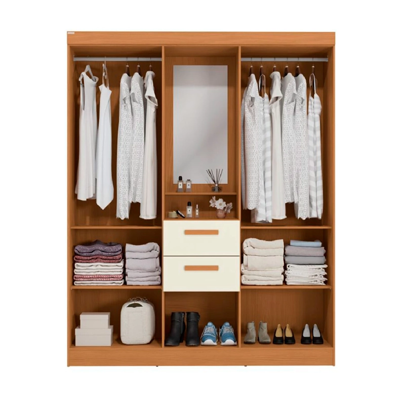 CLOSET ROCA GOIAS 5 PUERTAS 3 CAJONES BLANCO - 3