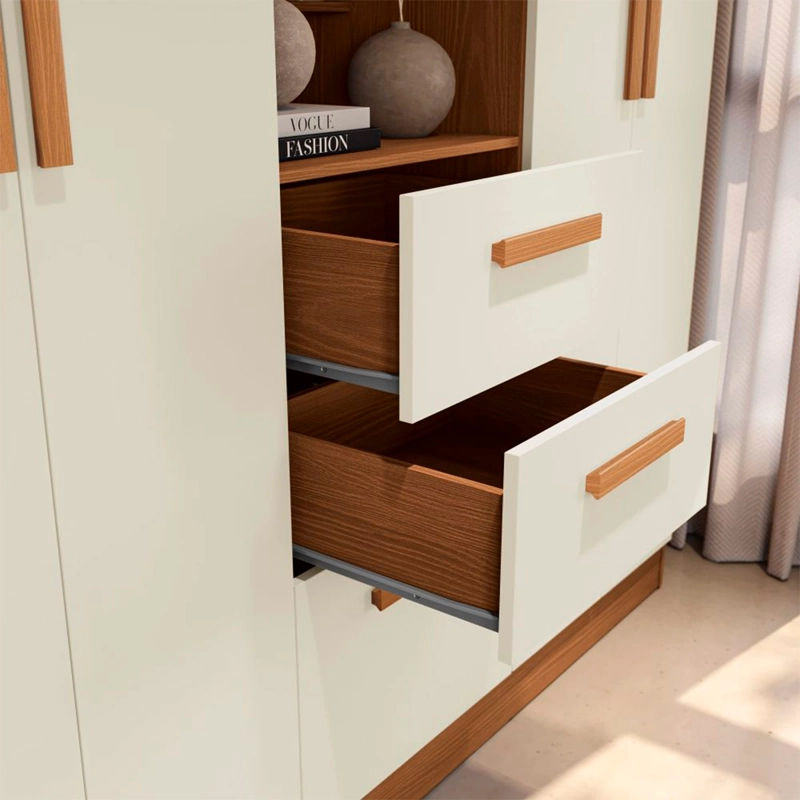 CLOSET ROCA GOIAS 5 PUERTAS 3 CAJONES BLANCO - 6