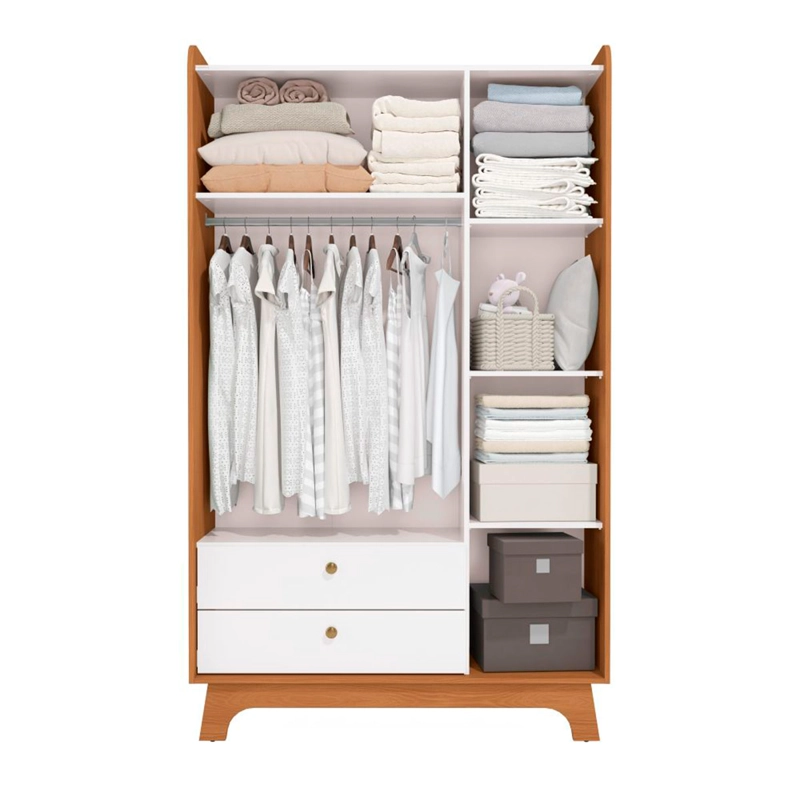 CLOSET ROCA INFANTIL 3 PUERTAS 2 CAJONES BLANCO/CANELA - 4